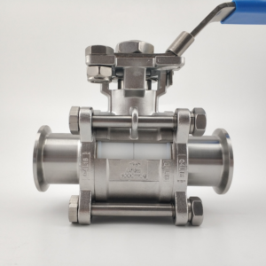 sanitary tri clamp 3 piece ball valve stainless steel.