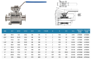 sanitary tri clamp 3 piece ball valve stainless steel.